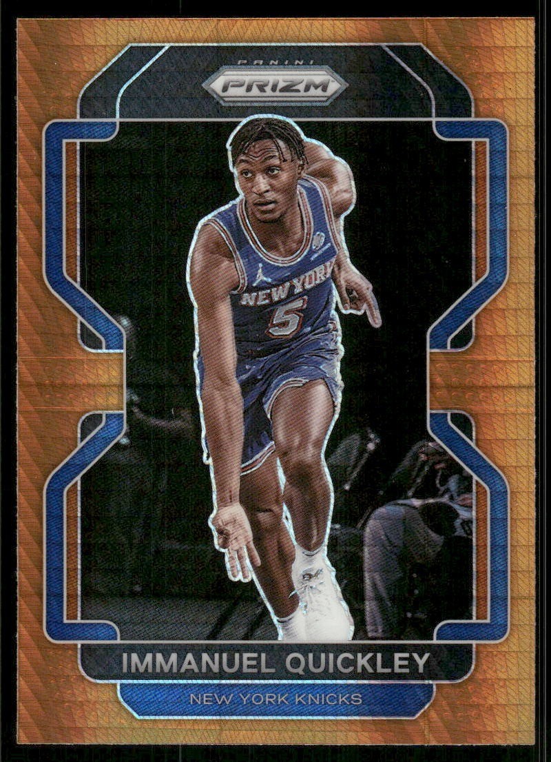 2021-22 Panini Prizm #129 Immanuel Quickley Hyper Orange SSP