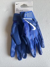 Nike Alpha Batting Gloves Youth Unisex Blue/Blue/White Youth Large  INV309 