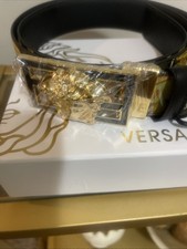 men belt size 110/44 Versace  Black Gold Medusa