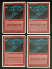 4th Edition  MTG  Playset  Lightning Bolt  Magic