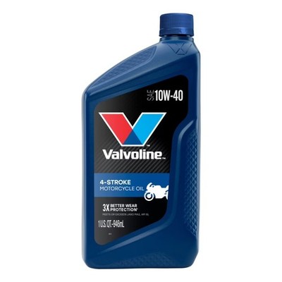 10W40 Motorcycle Engine Oil 4-Stroke Synthetic Blend 1 Quart