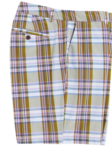 Vineyard Vines Mens Madras Bermuda Shorts Sz 28 X 9" Camp Olive 1H001308-D542-28 - Picture 5 of 13