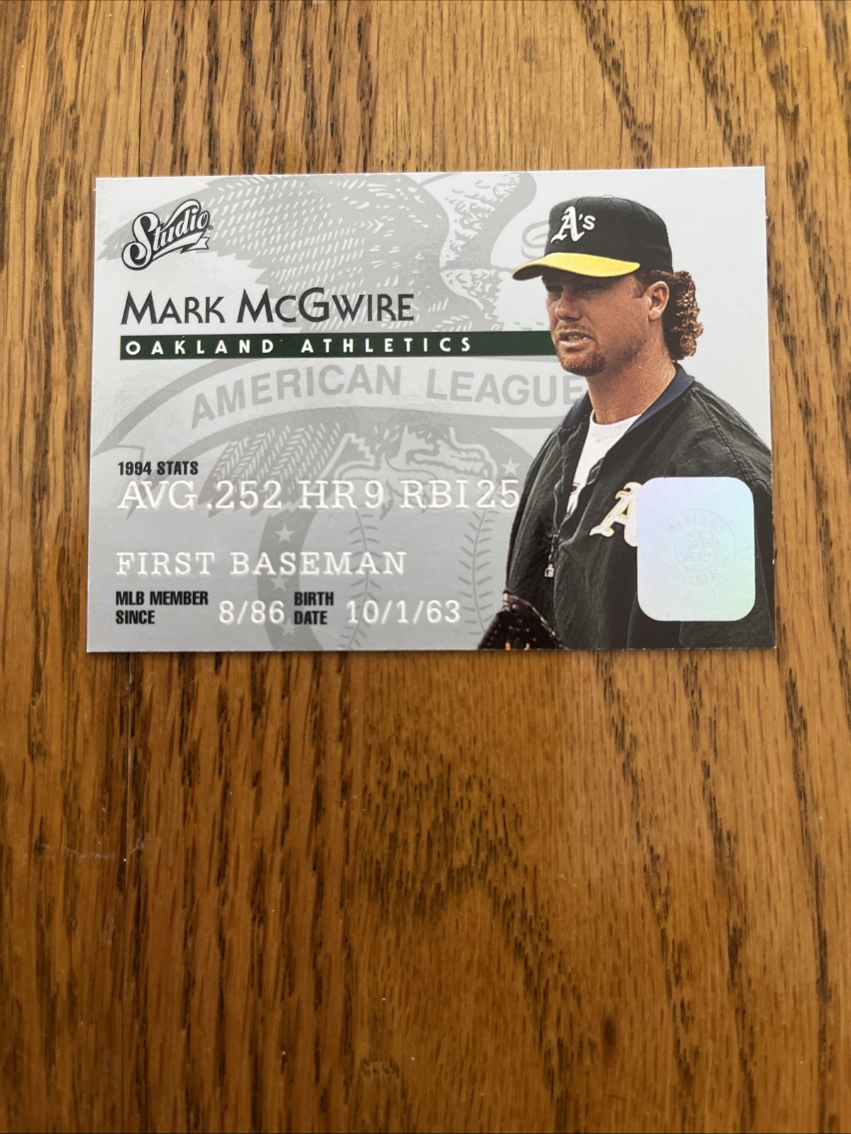 1995 Studio - Mark McGwire #141