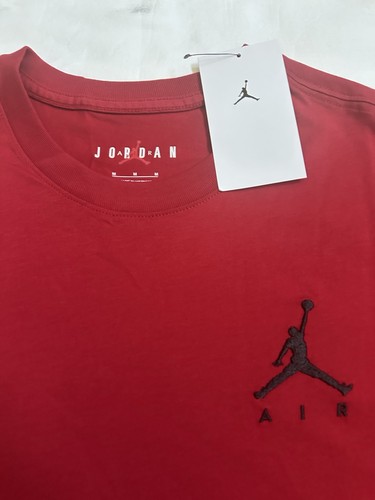 Jordan Red T-Shirt Men’s Large Embroidered Jumpman Logo Cotton Tee Sz MED NWT FS - Picture 2 of 7