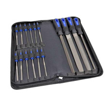 US PRO 16pc Engineers Files And Needle File Set Flat Half, Round Tri Square 7563