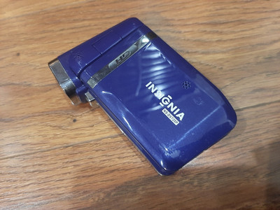 Insignia NS-DV720P HD Digital Camera Camcorder LCD Display Blue UNIT ONLY