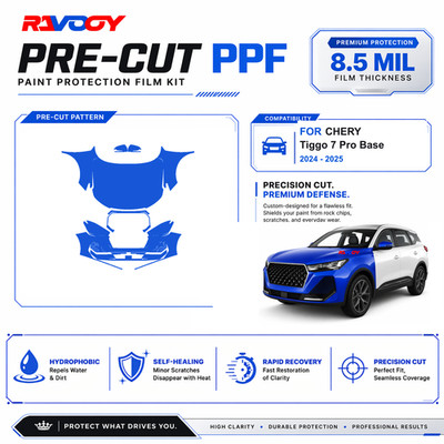 Precut PPF Clear Bra Kit For CHERY Tiggo 7 Pro Base 2024-2025
