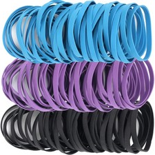AMUU Rubber Bands Size 64 Big Thick Wide Tactical 64, Black,blue,purple
