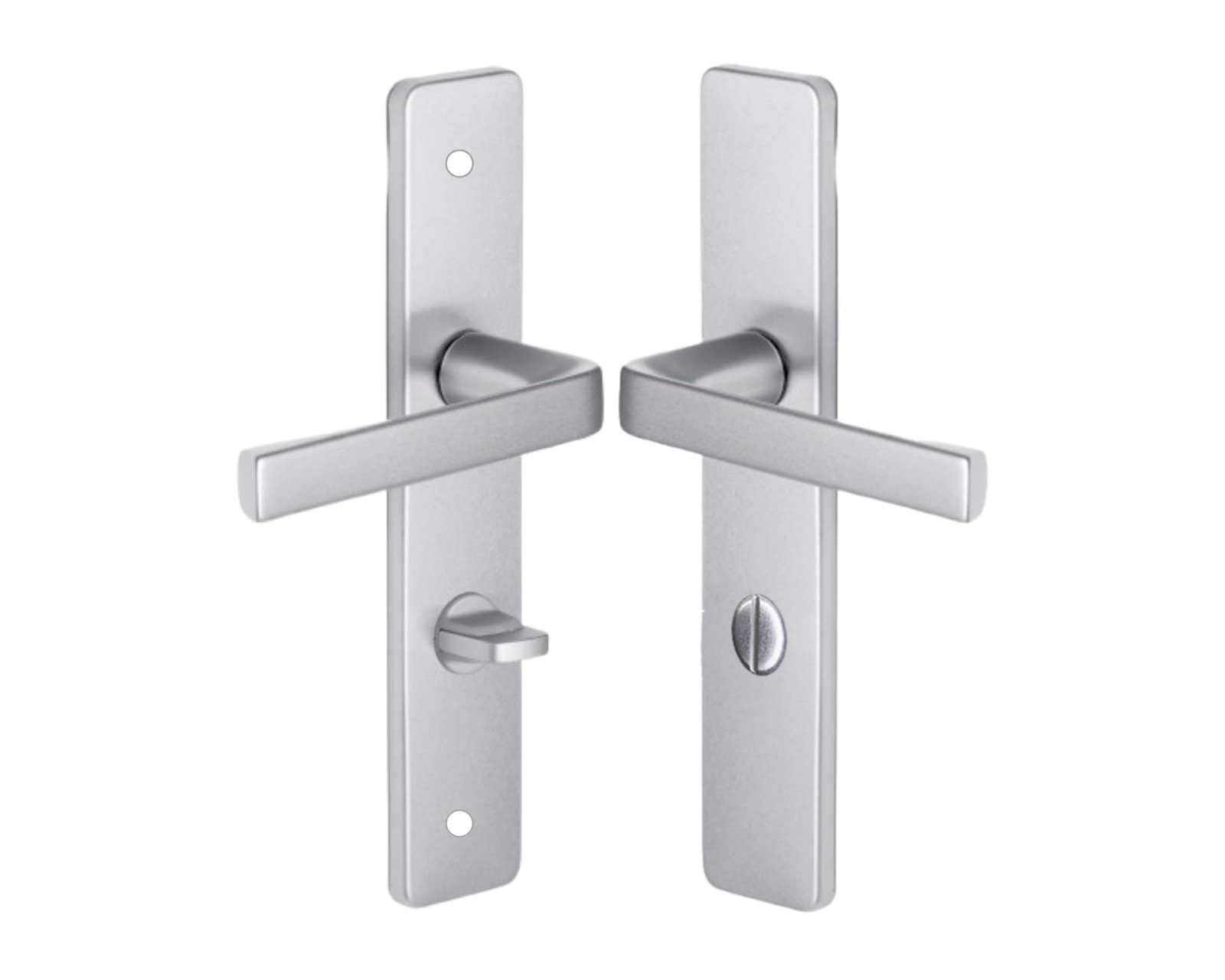 Poignée de porte KAZA premium à condamnation en aluminium brossé massif