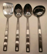 INOX Edel Rostfrei 18 / 10 Stainless Steel Turner Slotted Spoon Ladle Four Piece