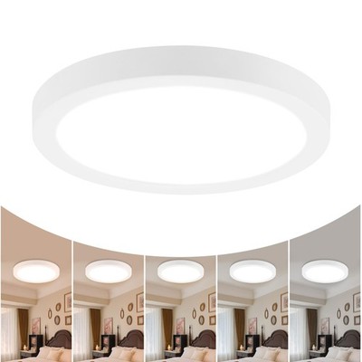 7 Inch LED Flush Mount Ceiling Light Fixture, 15W 5 CCT (2700K-5000K) Selecta...