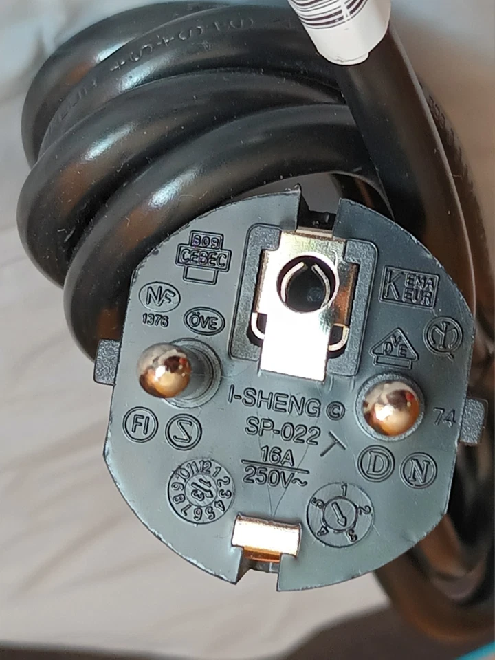 Netzkabel Kaltgerätekabel 1,8m 3-polig • Schuko EU Stecker • PC Monitor Drucker - Bild 4 von 4