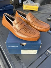 Cole Haan Men's Grand Laser Penny Driver  British Tan/Java C36653 US 9.5 Medium