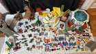Huge Vtg Playmobil Lot Castle Battering Ram,Horses,Boats,Parts 60+figures 70s-90