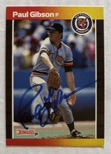 Paul Gibson 1989 Donruss ON-CARD AUTO Buyback HA Retrograph Tigers Autograph