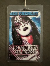 Kiss Ace Frehley Authentic Laminate 2017 Pass All Access