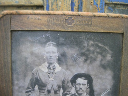 Antique School Slate Chalkboard Old Photo Print Civil War Couple - Picture 2 of 9