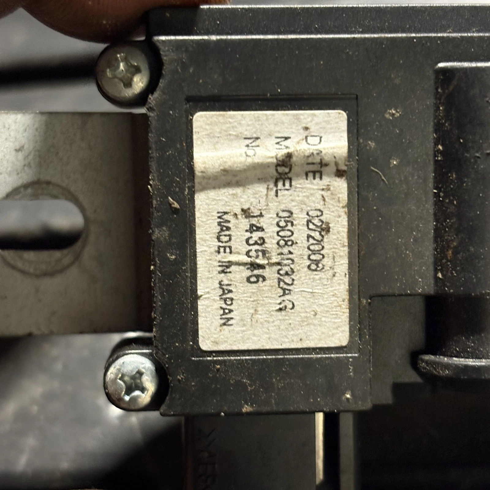 05081032AG part number label date 02 2005 Made in Japan
