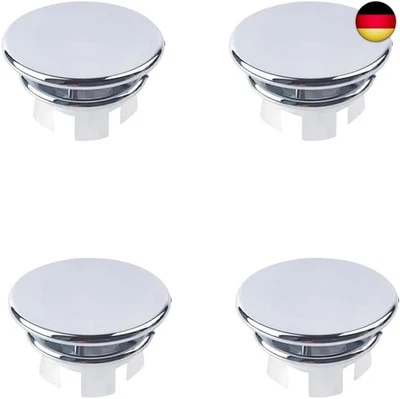 AEUEZXX Waschbecken Überlauf Abdeckung, 4 Stück Waschbecken Überlauf Ringe, Runde Üb