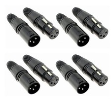 GDQLCNXB XLR 3 Pin Male/Female Audio Mic Microphone Connector, Black...