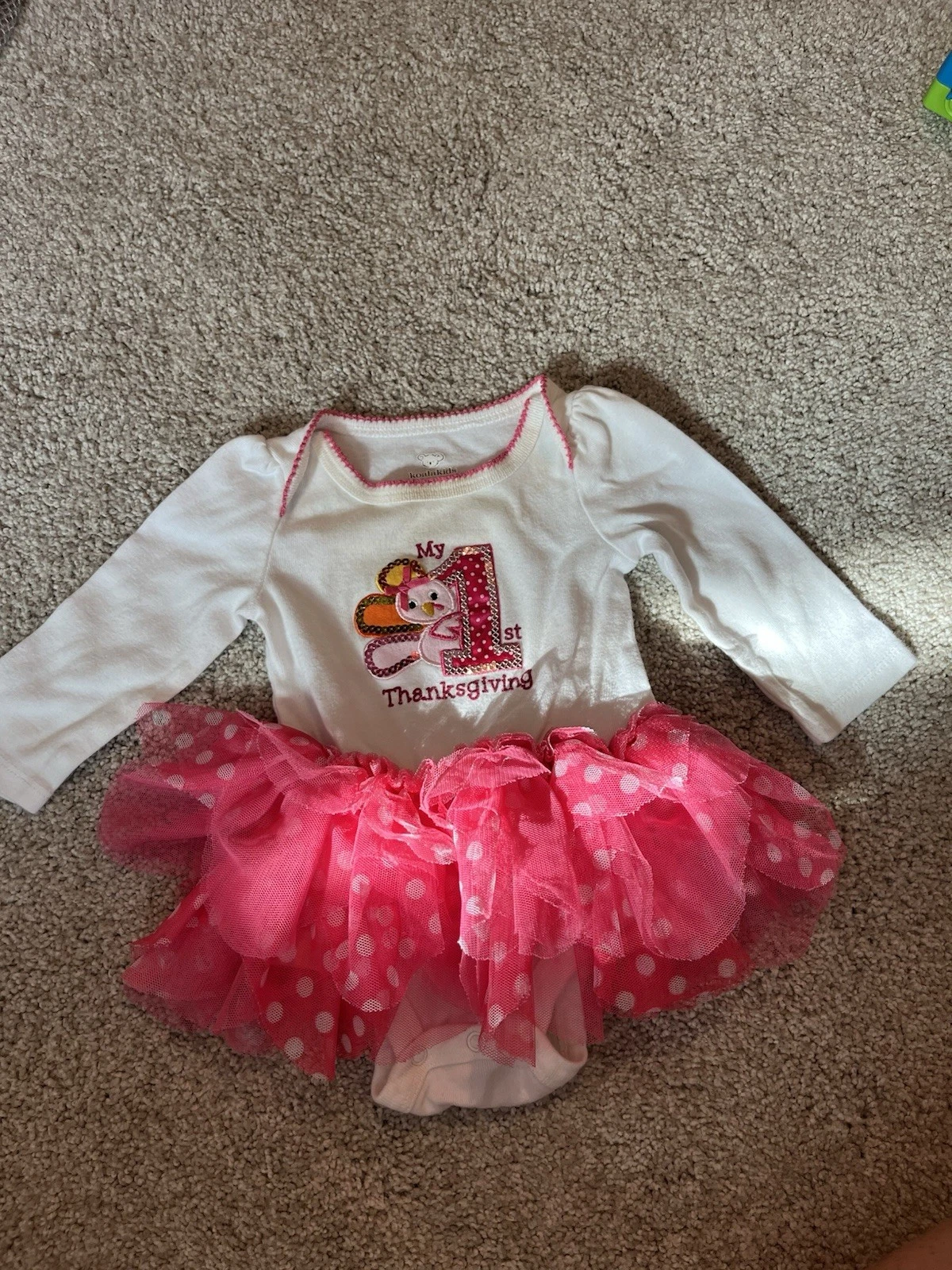 Baby Girl's 1st Thanksgiving Outfit with Tutu Skirt 0-3