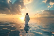 Jesus Walking on the Beach Canvas Picture Home Decor Wall Art Prints Painting 99
