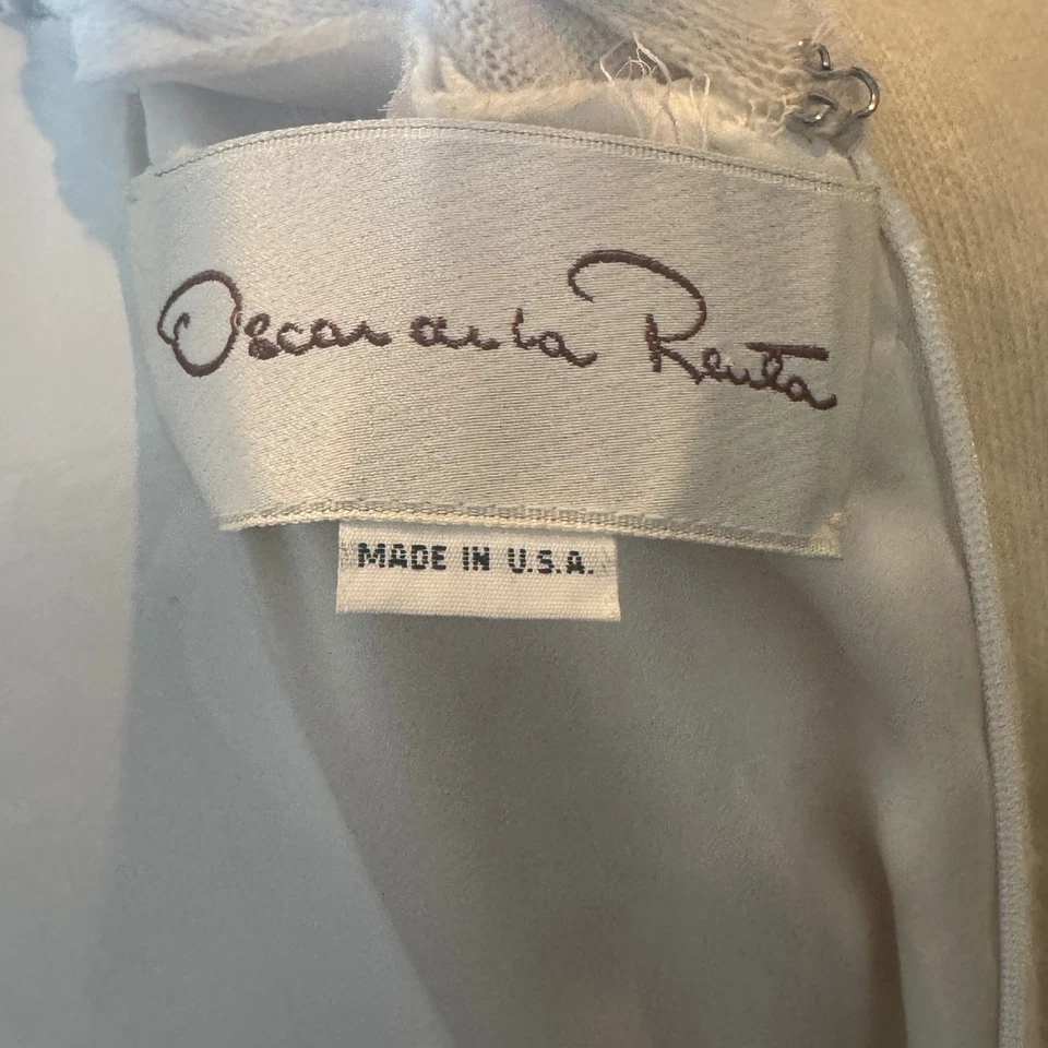 Vestido envolvente de cachemir Oscar de la Renta bolsillos Bonwit Teller años 80 vintage RARO 8 Foto 3 de 4