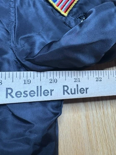 Asstseries Militare Bomber Jacket NASA 100th Space Mission Patch Sz Medium Black image 6