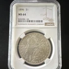 1896 Morgan Dollar Silver $1 Coin 0.9 Fineness NGC MS64 8684086-146