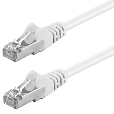 1x Netzwerk-/Patch-Kabel SFTP CAT5 CAT5e weiß 2m