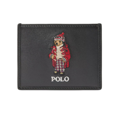 Polo Ralph Lauren POLO BEAR LEATHERコインケース Polo Ralph Lauren Black Leather Duffel Coat Holiday Bear