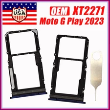 OEM SIM MicroSD Card Tray Holder Slot+Pin For Motorola Moto G Play 2023 (XT2271)