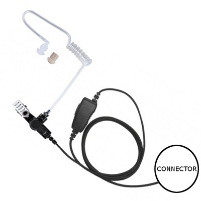 1-Wire Headset Braided Fiber Cloth Inline PTT for Bendix King KNG 2-Way Radios