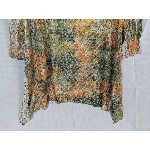 Frazzle Woman's Top Blouse Size Large Mesh Lined Boho New - Picture 3 of 12