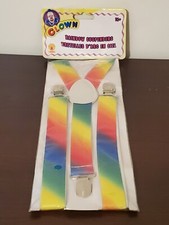 Rainbow Suspenders 38424 Rubie's Pride Parade Clown Costume Accessories NEW