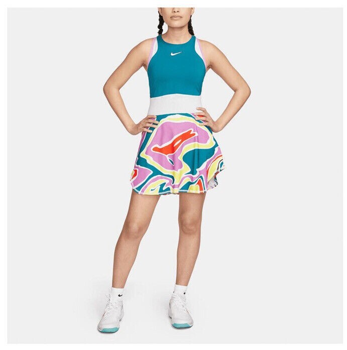 Женское платье для тенниса Nike Court Slam Dri-Fit многоцветное DR6852-301 L Новая Зеландия130 долларов США 9590₽