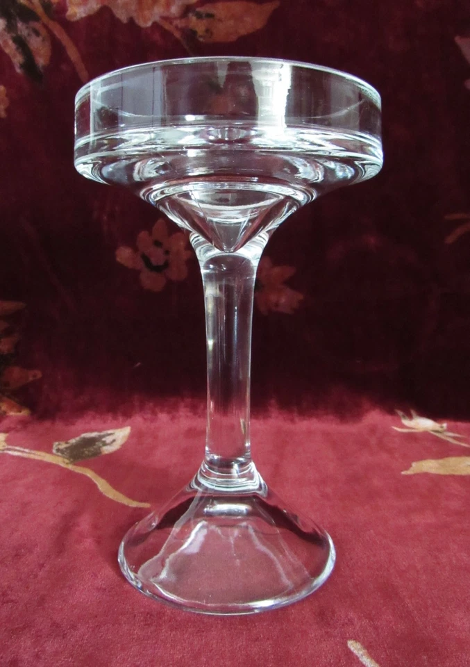 Pier 1 Heavy Clear Glass Pillar Candle Holder - EUC - Image 2 of 4