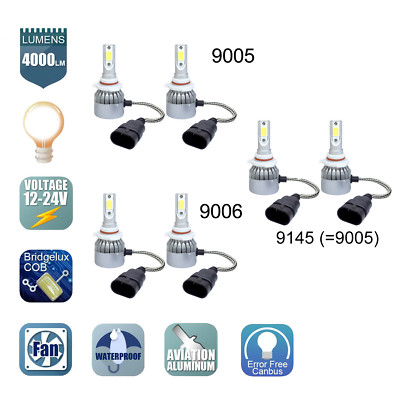 Complete LED Headlight & Fog Light Kit For Chevy Silverado 1500 2003-2006 - 9005/9006/H10