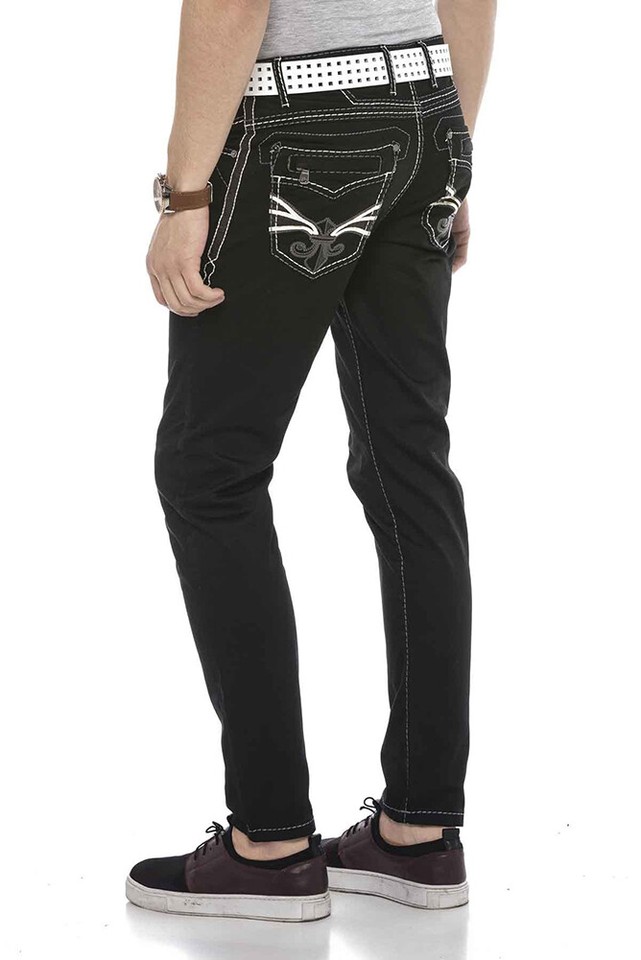 Tchibo Jeans Cipo&Baxx Union Herren Jeans Denim Dicke Nähte CD149
