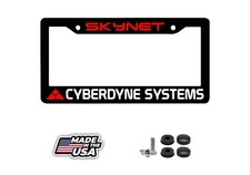 Cyberdyne Systems Skynet Terminator Glossy Black License Plate Frame