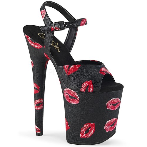 8 Pink Platform High Heels Red Kiss Lips Stripper Pole Dancer Shoes  Flamingo | eBay