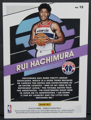 2019-20 Donruss Rui Hachimura Great X-Pectations Insert Rookie