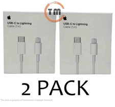 Lot of 2 Apple 3.3' (1M) USB-C to Lightning Charging Cable Original (MX0K2AM/A)™