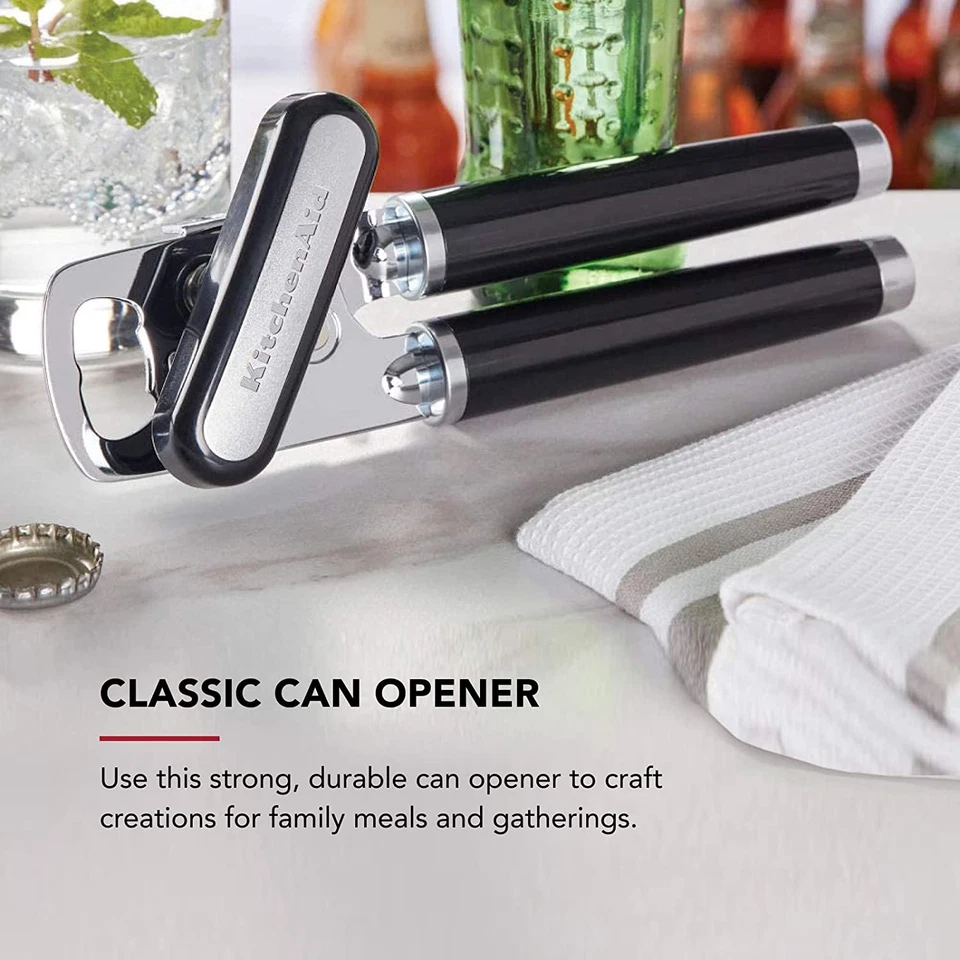 Kitchenaid Classic Multifunction Can Opener and Bottle Opener Easy to Use, Razor - Image 2 of 4