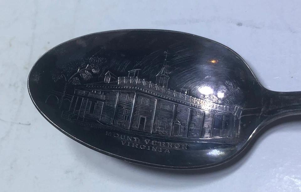 President Spoon George Washington Rodgers IS Silver Mount Vernon Virgina Foto 3 de 4