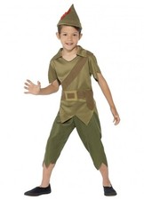Robin Hood Costume Child 3 Sizes Works for Peter Pan Fancy Dress Bookweek Boys