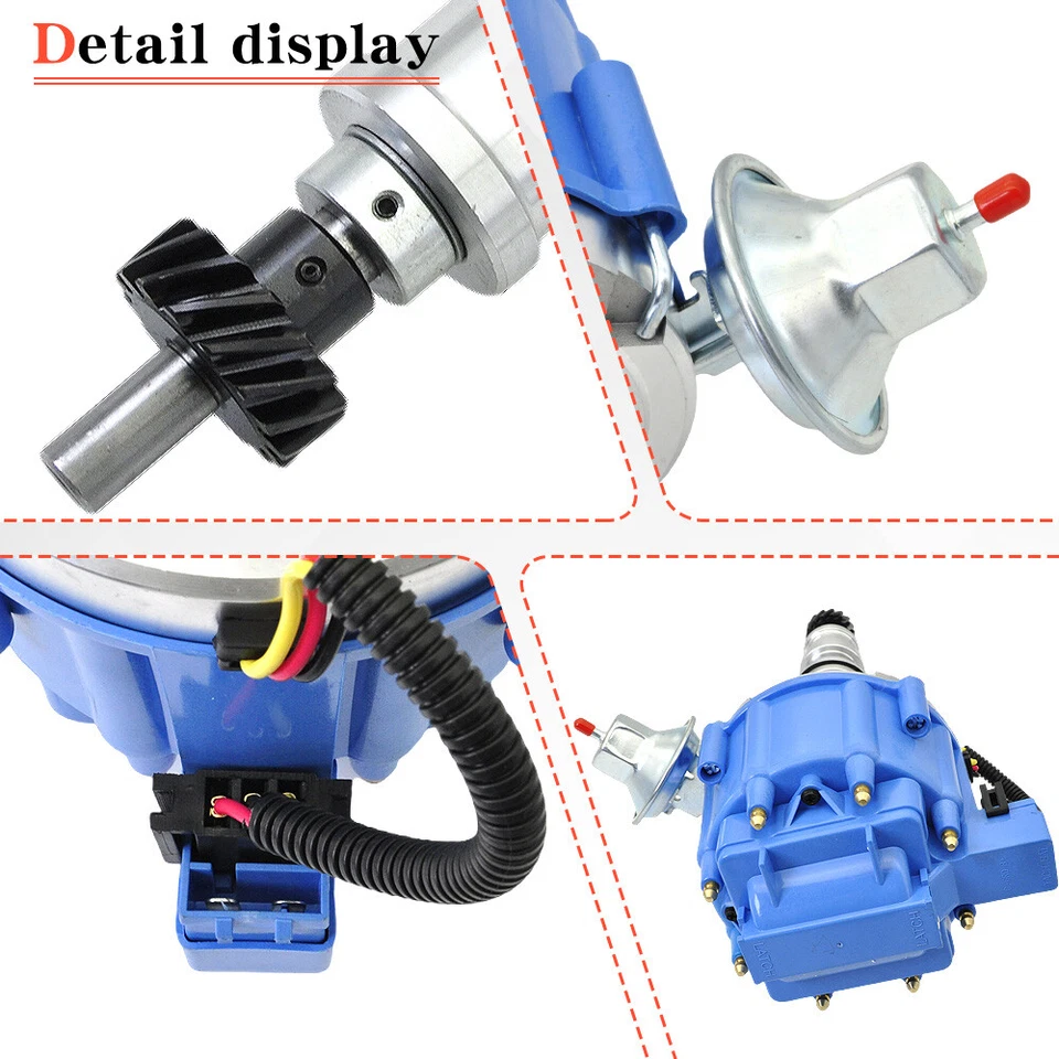 Distribuidor HEI para Ford Fe 332,352,360,361,391,406,410,427,428 cables de 8,5 mm Foto 3 de 4