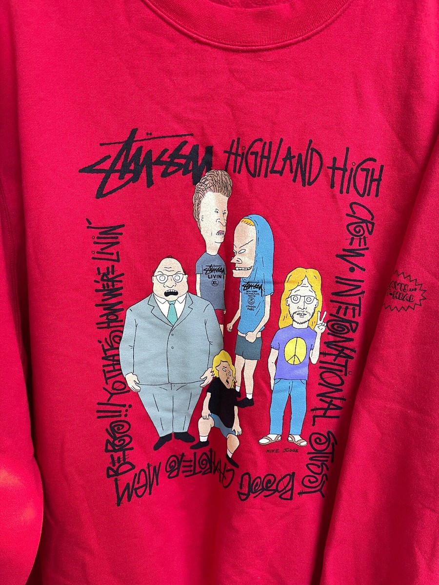 stussy beavis and butthead ビーバス　Mサイズ NEW Vintage Stussy Beavis and Butt-Head Blue Shirt size