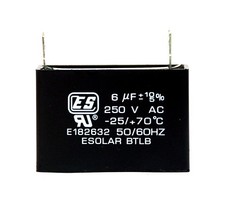 5pc AC Start Capacitor 6uF 250VAC 10/-5 -25/ 70  ES Esolar UL Taiwan 