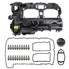 MITZONE N26 Engine Valve Cover with Gasket Bolts Kit & Oil Cap for BMW 2012-2016